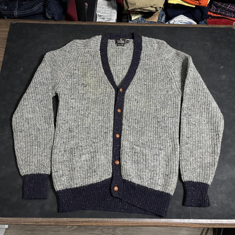 Vintage Mohair Cardigan Sweater 1960s Fuzzy Kurt Cobain Grunge Teddy Tennis Wool
